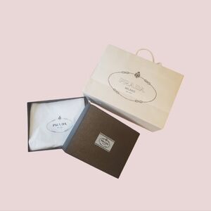 Authentic Prada Gift Box and Shopping Bag
